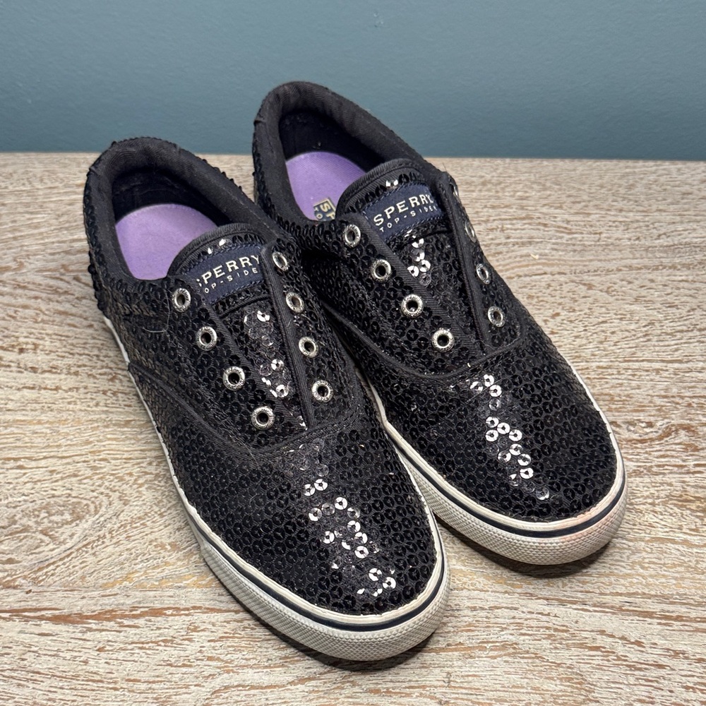 Sperry Black Sequin Casual Shoes